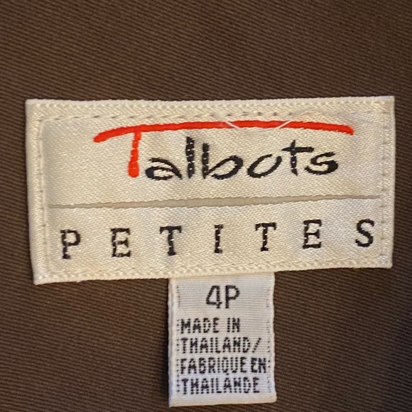 Talbots Womens Olive Green Classic Trench Coat / Removable Lining/ Size 4 Petite - Picture 15 of 15